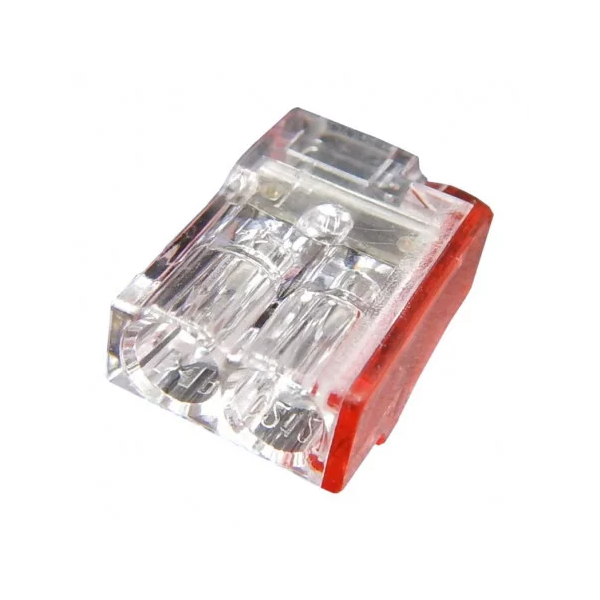 Capri - Bornes  automatique 2 entrées pour fil rigide 0,5 à 2.5mm² (boite de 100 connecteurs) - Réf : 309284