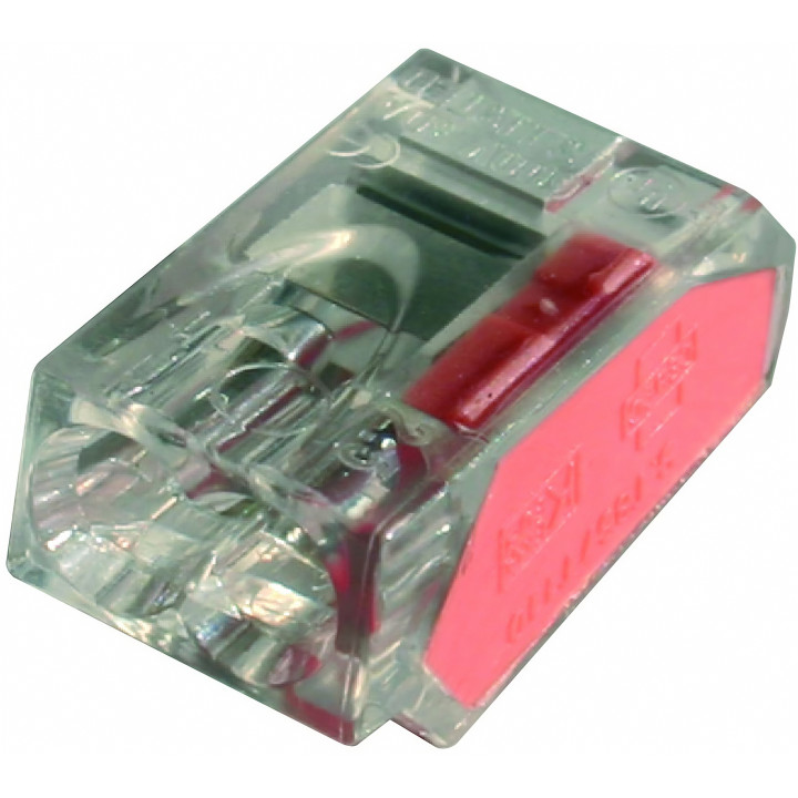 Capri - Bornes  automatique 2 entrées pour fil rigide 0,5 à 2.5mm² (boite de 100 connecteurs) - Réf : 309284