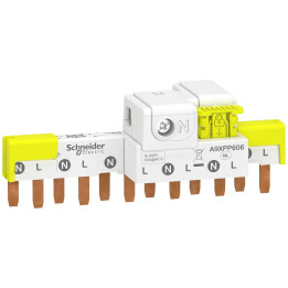 Schneider - Acti9 iDT40 - peigne avec connecteur - 1P+N - 6 modules de 18mm - 63A - A9XPP606