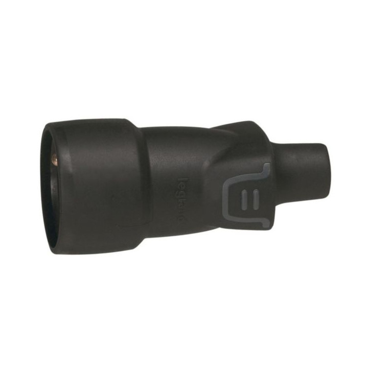 Legrand - Fiche + prolongateur 2P+T 16A - caout - IP44/IK08 - sortie droite - Réf : 050445+050446