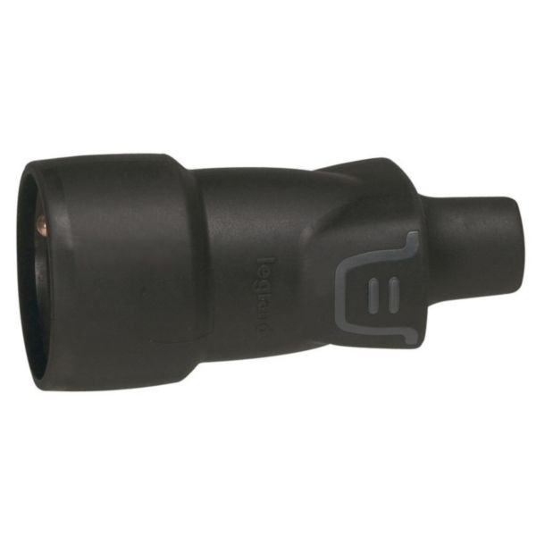 Legrand - Fiche + prolongateur 2P+T 16A - caout - IP44/IK08 - sortie droite - Réf : 050445+050446