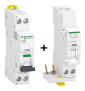 SCHNEIDER - Acti9 - iDD40T - Disjoncteur Ph/N 16A IDT40T - 6KA + Bloc diff. 25A 30mA type AC - A9P22616+A9Y62625