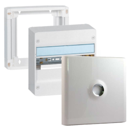 Legrand - Drivia - Coffret 1 rangée - 13 modules + Porte + Rehausse - Ref. : 401211+401371+401331