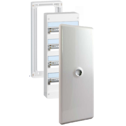 Legrand - Drivia - Coffret 4 rangées - 13 modules + Porte + Rehausse - Ref. : 401214+401374+401334