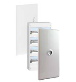 Legrand - Drivia - LOT - Coffret 4 Rangée - 13 Modules + porte + plaque de fond - Réf : 401214+401354+401334