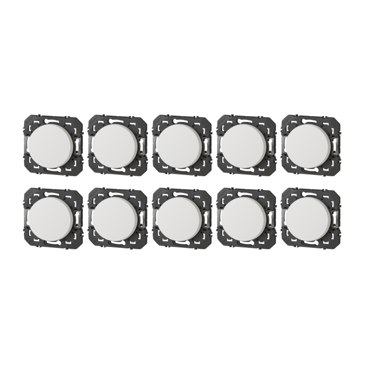 Legrand - Dooxie - LOT de 10 Interrupteurs ou va-et-vient - Blanc - Ref. : 600001x10
