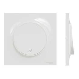 Schneider - Odace 2011 - Poussoir avec symbole carillon + plaque - Blanc - Ref. : S520246 + S520702