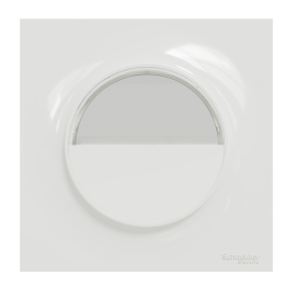 Schneider - Odace 2011 - Poussoir avec porte étiquette + Plaque - Blanc - Ref. : S520266 + S520702