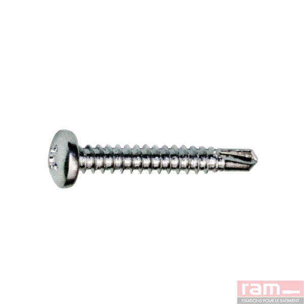 RAM - Vis autoperçeuse - Tête ronde - Ø4.8 mm - Longueur 25 mm - Boîte de 100 vis - Réf : 21844