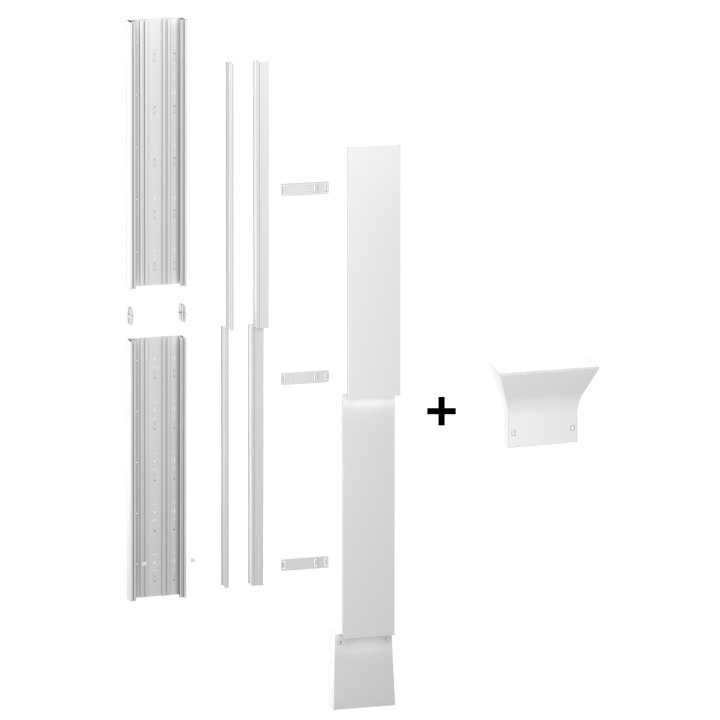 Schneider - Resi9 - kit goulotte 13M - 2 parties - corps - capot - cloisons - complet - Réf. : R9HKT13+R9H13540