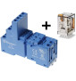 Finder - LOT - Relais Industriel 4RT 230V + Embase Relais - Réf : 553482300040+9404SMA