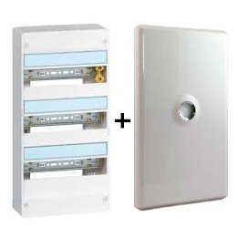 Legrand - Drivia - Coffret 3 rangées - 13 modules + Porte - Ref. : 401213+401333