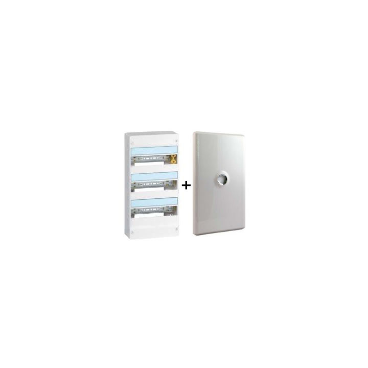 Legrand - Drivia - Coffret 3 rangées - 13 modules + Porte - Ref. : 401213+401333