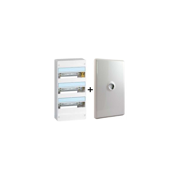 Legrand - Drivia - Coffret 3 rangées - 13 modules + Porte - Ref. : 401213+401333