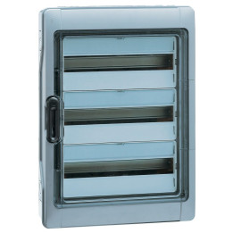 Legrand - Plexo³ - Coffret étanche + Peigne Verticale - 3 Rangées 12 Modules - IP65/IK09 - Réf. : 001923+405004