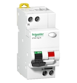 Schneider - Prodis DT40 Vigi K - disj. différentiel 4,5kA 1P+N courbe C 16A - type AC 30mA - A9N21202