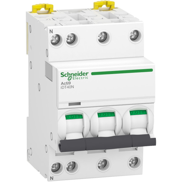 Schneider - Acti9 iDT40N - disjoncteur modulaire - 3P+N C 20A 6000A/10kA - A9P24720
