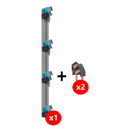 Legrand - Répartition verticale VX 3 optimisée Drivia 4R - équipé 2x63A - Réf. : 405002 + 405009 x 2
