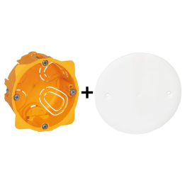 Legrand Batibox - Boîte encastrée prof. 40 + Couvercle universel D85mm - 080041 + 080180