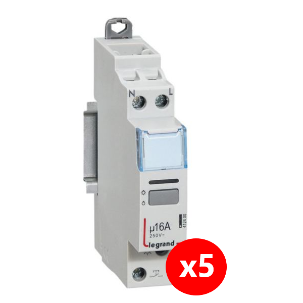 Legrand - LOT - Télérupteur CX3 silencieux unipolaire 16A - 230V - R2f. :  412400x5