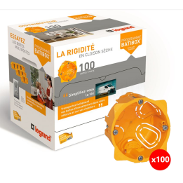 Legrand Batibox - LOT de 100 Boîtes d'encastrement 1 poste - Prof. 40 - 080041 x100