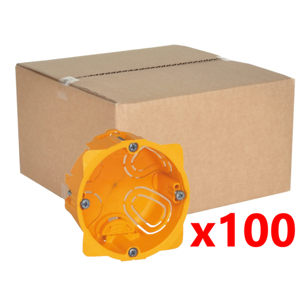 Legrand Batibox - LOT de 100 Boîtes d'encastrement 1 poste - Prof. 40 - 080041 x100
