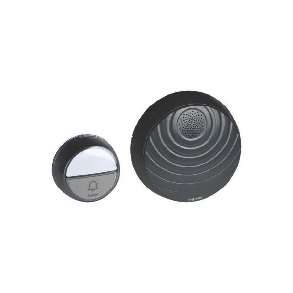 Legrand - Kit Carillon sans fil Confort - à Piles - Anthracite - Réf : 094253