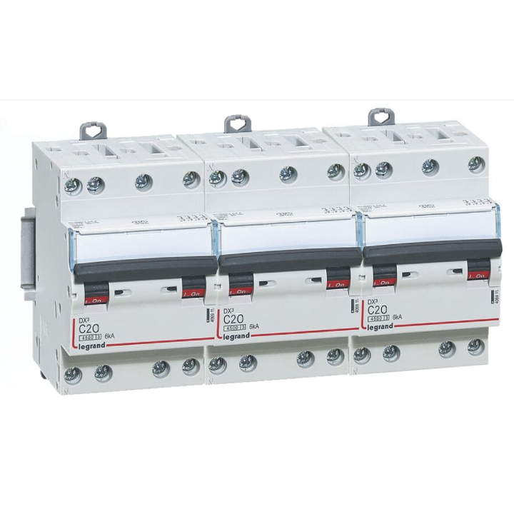Legrand - Disjoncteur 4P DX3 - 20A - 6kA - courbe C - 406911x3