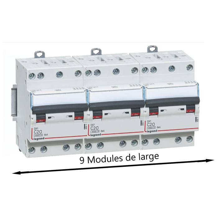 Legrand - Disjoncteur 4P DX3 - 20A - 6kA - courbe C - 406911x3