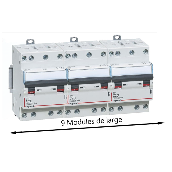 Legrand - Disjoncteur 4P DX3 - 20A - 6kA - courbe C - 406911x3