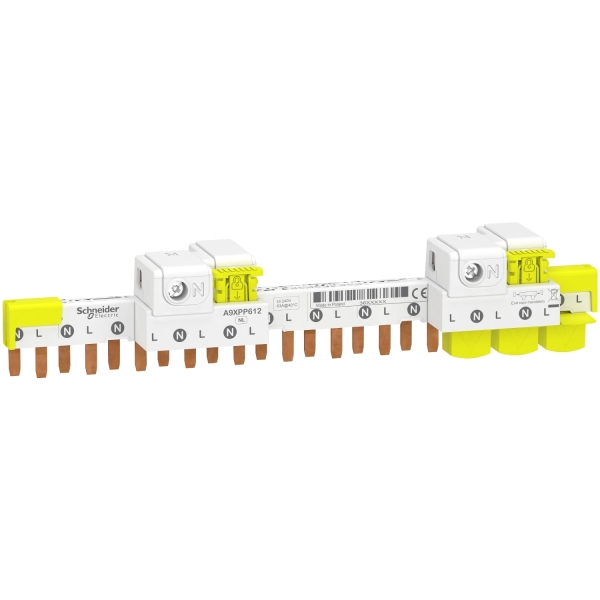 Schneider - Acti9 iDT40 - peigne avec connecteur - 1P+N - 12 modules de 18mm - 63A - A9XPP612