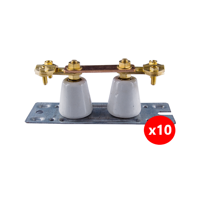 SIB - LOT de 10 Barrettes de coupure de terre porcelaine - Réf. : P04388x10