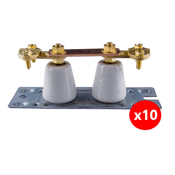 SIB - LOT de 10 Barrettes de coupure de terre porcelaine - Réf. : P04388x10