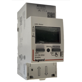 Legrand Compteur modulaire monophasé EMDX³ MID raccordement direct 63A - 2 modules - avec sortie et 1 entrée à impulsions 412082