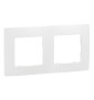 Legrand Niloé - Plaque double - 2 Postes - Blanc - Réf : 665002