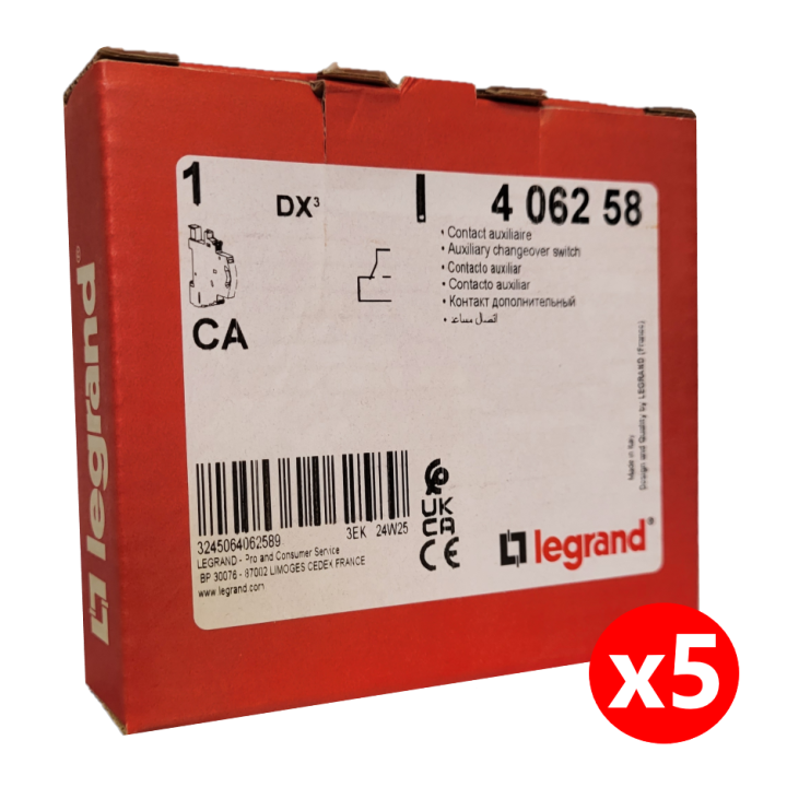 Legrand - LOT  de 5 Contacts auxiliaire inverseur (CA) - Réf. : 406258x5