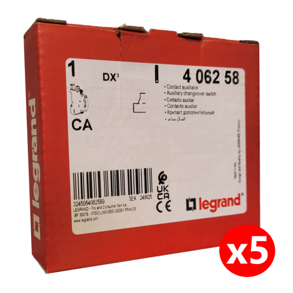 Legrand - LOT  de 5 Contacts auxiliaire inverseur (CA) - Réf. : 406258x5