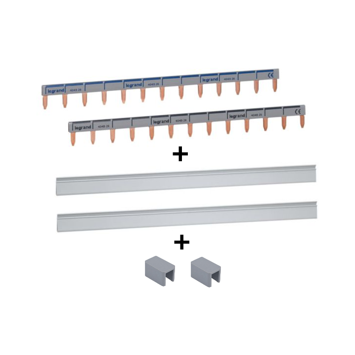 Legrand - Peigne d'alimentation protégé - Double - Réf : 404926x2 + 404988x2 + 404989x2