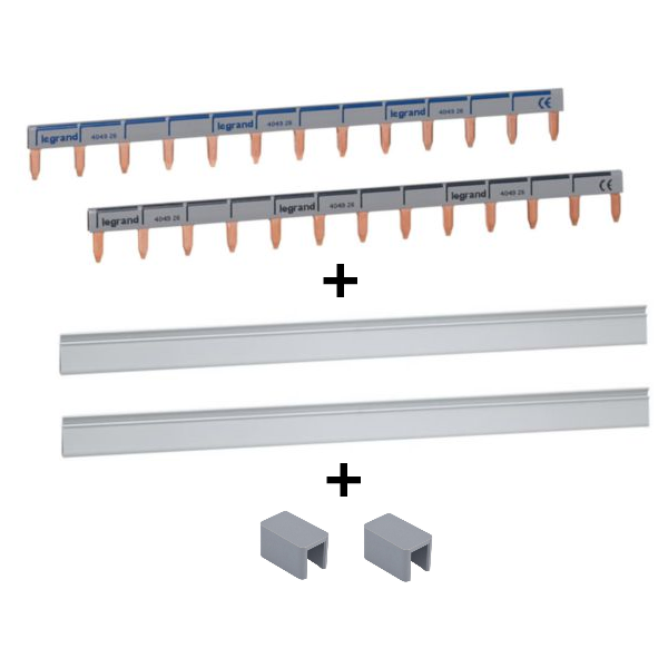 Legrand - Peigne d'alimentation protégé - Double - Réf : 404926x2 + 404988x2 + 404989x2