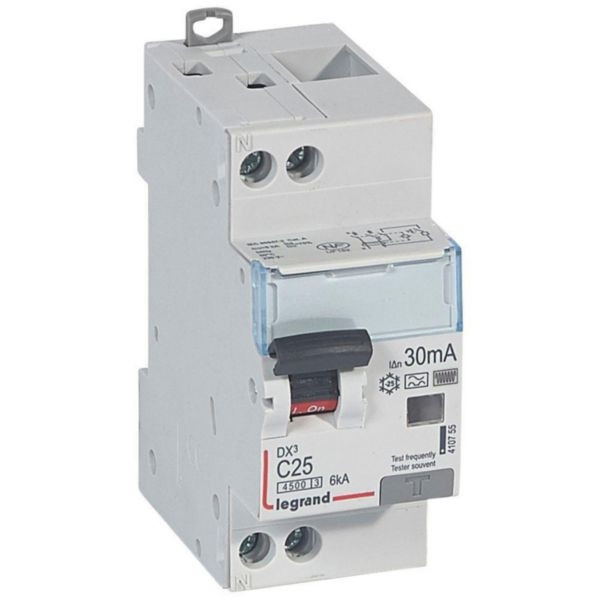 LEGRAND - Disjoncteur Différentiel DX3 P+N - 25A - 30mA - Type F - Réf : 410755