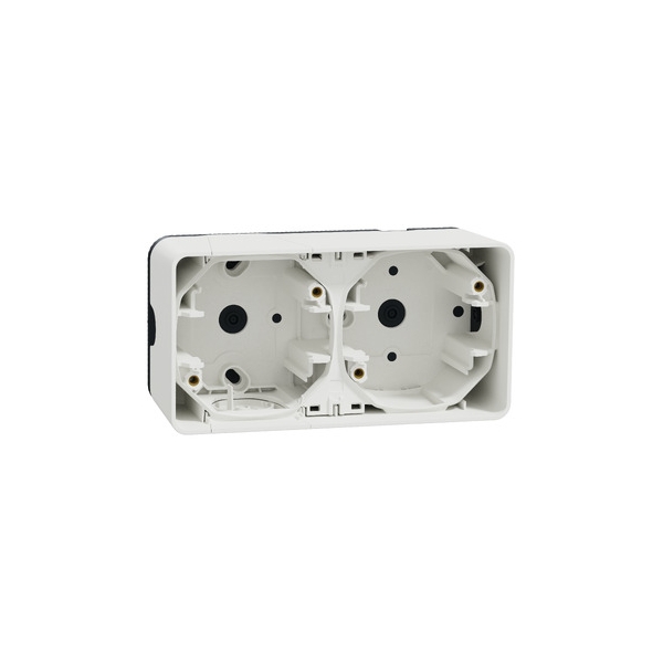 Schneider - Mureva Styl - Boîte 2 postes horizontale composable - en saillie - IP55 - IK08 - blanc - MUR39914