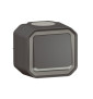 Legrand - Plexo L - Interrupteur ou Va-et-Vient - témoin - 10A - 250V - Saillie - Anthracite - IP55/IK08 - Réf : 069721L
