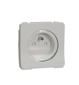 Schneider - Mureva Styl - Composable PC 2P+T en saillie ou encastré  - IP55 - IK08 - connexion auto - blanc - MUR39133