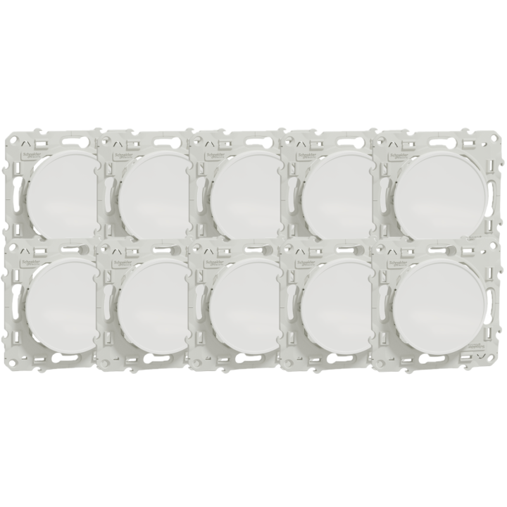 Schneider - Odace 2011 - LOT de 10 Obturateurs - Blanc - Ref. : S520666x10