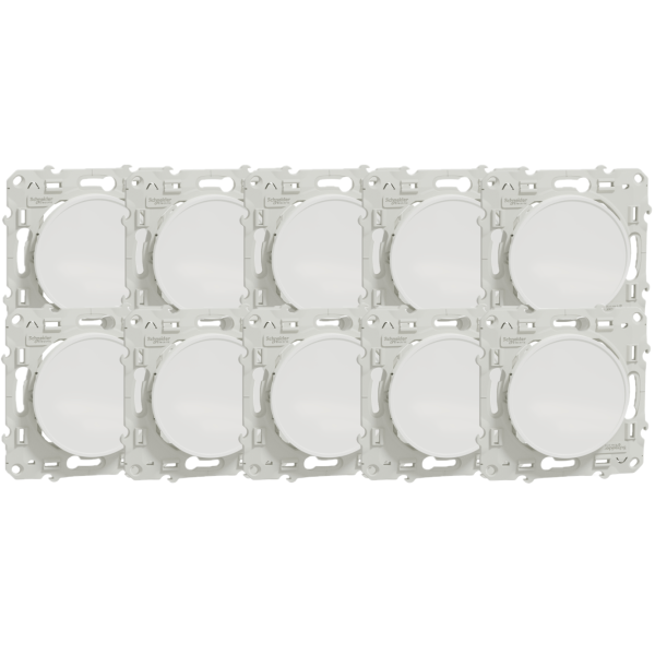 Schneider - Odace 2011 - LOT de 10 Obturateurs - Blanc - Ref. : S520666x10