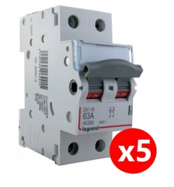 Legrand - DX3 Interrupteur-sectionneur Bipolaire - 63A - Réf : 406441x5