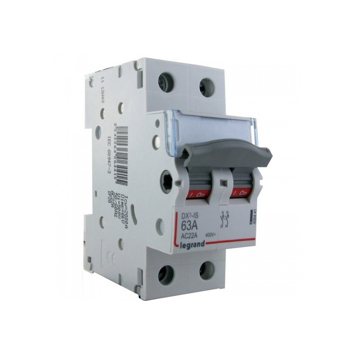 Legrand - LOT de 5 Interrupteurs-sectionneur Bipolaire DX3 - 63A - Réf. : 406441x5