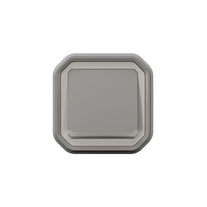 Legrand - Plexo L - Bouton poussoir - Encastré - Gris - Ref. : 069540L+069681L