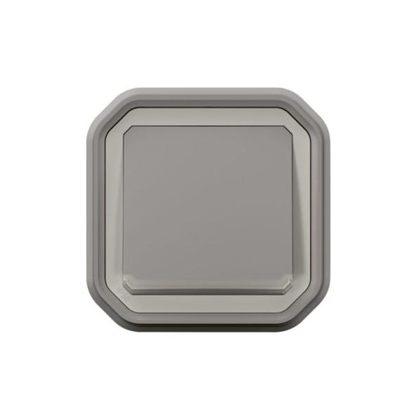 Legrand - Plexo L - Bouton poussoir - Encastré - Gris - Ref. : 069540L+069681L