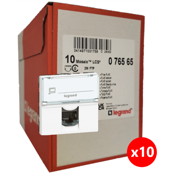 Legrand Mosaic - Prise RJ45 Cat. 6 FTP - 076565x10